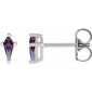 Shield 4-Prong Stud Earrings