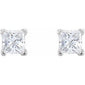 Square 4-Prong V-End Scroll Setting® Stud Earrings