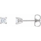 Square 4-Prong V-End Scroll Setting® Stud Earrings