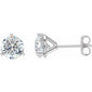 Round 3-Prong Stud Earrings 1 1/2 CTW