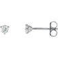 Round 3-Prong Stud Earrings 1/5 CTW