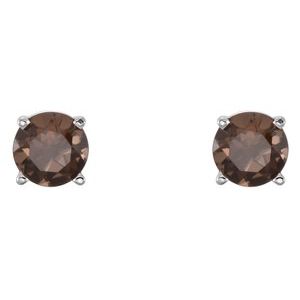 Round 4-Prong Lightweight Stud Earrings