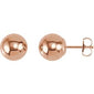 Ball Earrings with Bright Finish