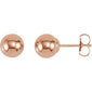 Ball Earrings with Bright Finish