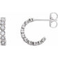 Bezel-Set Huggie Earrings 1/3 CTW