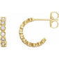 Bezel-Set Huggie Earrings 1/3 CTW