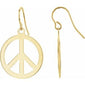 Peace Sign Earrings or Pendant