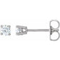 Round 4-Prong Lightweight Stud Earrings 1/4 CTW