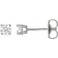 Round 4-Prong Lightweight Stud Earrings 1/3 CTW