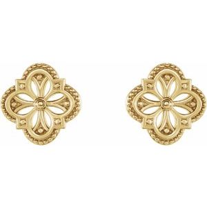 Vintage-Inspired Clover Earrings 