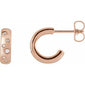 Accented Huggie Earrings 1/10 CTW