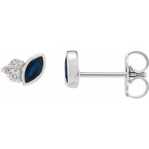 Accented Bezel-Set Earrings