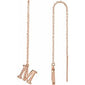 Single Initial Chain Earrings