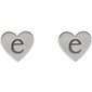 Engravable Heart Stud Earrings