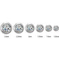 Round Micro Bezel-Set Stud Earrings