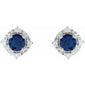 Halo-Style Birthstone Earrings