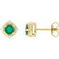 Halo-Style Birthstone Earrings