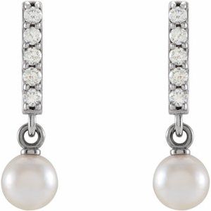 Pearl Bar Earrings