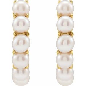 Pearl Huggie Earrings