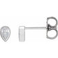 Pear Micro Bezel-Set Stud Earrings