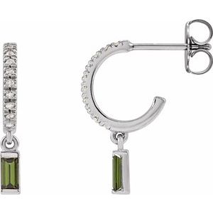 French-Set Dangle Hoop Earrings