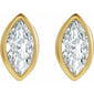 Marquise Bezel-Set Stud Earrings