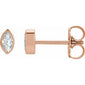 Marquise Bezel-Set Stud Earrings