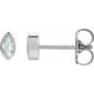 Marquise Bezel-Set Stud Earrings