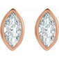 Marquise Bezel-Set Stud Earrings