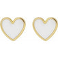 Enamel Heart Earrings