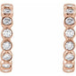 Bezel-Set Huggie Earrings