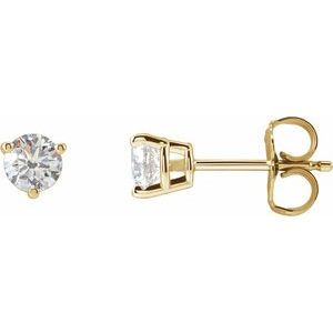 Round 3-Prong Stud Earrings