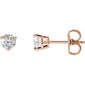 Round 3-Prong Stud Earrings 1/2 CTW