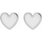 Enamel Heart Earrings