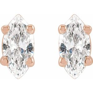 Marquise 4-Prong Lightweight Stud Earrings