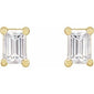 Straight Baguette 4-Prong Stud Earrings