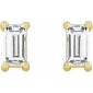 Straight Baguette 4-Prong Stud Earrings