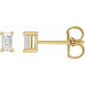 Straight Baguette 4-Prong Stud Earrings 1/5 CTW