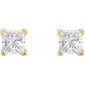 Square 4-Prong V-End Scroll Setting® Stud Earrings