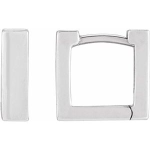 Square Huggie Hoop Earrings