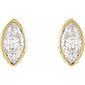 Marquise Bezel-Set Stud Earrings