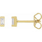 Straight Baguette Channel-Set Lab-Grown Diamond Stud Earrings