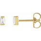 Tapered Baguette Channel-Set Stud Earrings