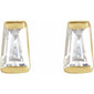 Tapered Baguette Channel-Set Stud Earrings