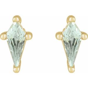 Shield 4-Prong Stud Earrings