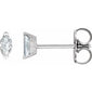 Solitaire V-Prong Stud Earrings 1/6 CTW