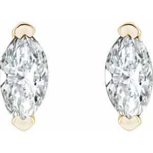 Solitaire V-Prong Stud Earrings