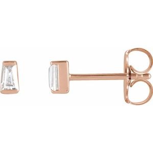 Tapered Baguette Channel-Set Stud Earrings