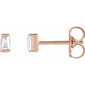 Tapered Baguette Channel-Set Stud Earrings