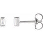 Tapered Baguette Channel-Set Stud Earrings